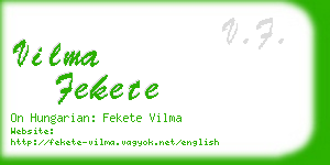vilma fekete business card